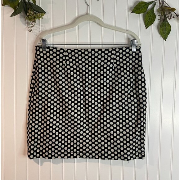 Liz Claiborne Black & White Polka Dot Skirt Medium - Picture 2 of 9